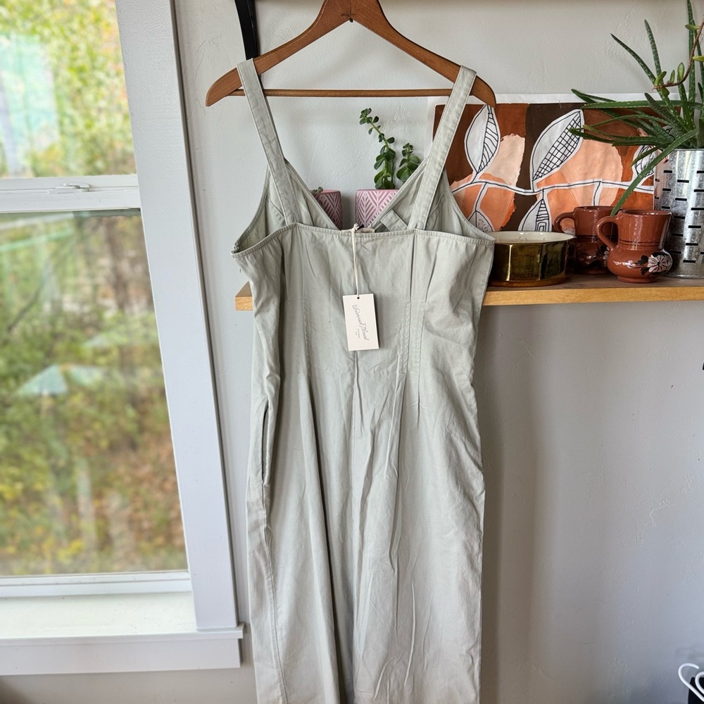 Universal Thread Sage Green Seamed Ankle Length Wide Leg Jumpsuit Size 12 NWT - Picture 5 of 13